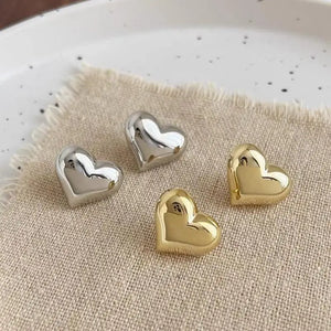 925 Silver Needle Korean Fashion Heart Earrings For Women Metal Earing Jewelry 2024 Trending New Sweet Peach Heart Earrings Gift
