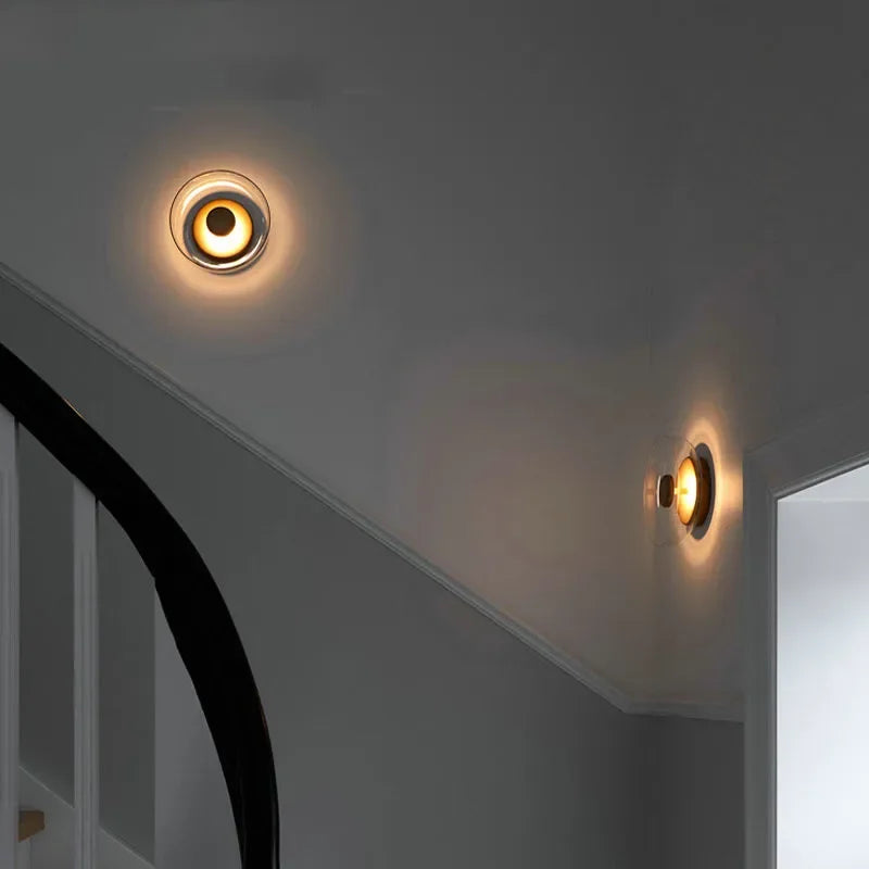 Scandinavian Style Design Led Wall Lamp Mirror Apply Living Room Accessories Bedside Bedroom Home Decor Indoor Lighting Fixtures
