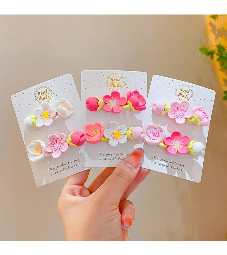 Small Flowers Hair Clips Baby Girls Cute Hair Accessories Children Hair Grips Kids Hair Wear Barrettes Toddler Hairpins Headwear