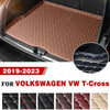 Car Trunk Mat For Volkswagen VW T-Cross 2019 2020 2021 2022 2023 Custom Quality Leather Carpet Cover Car Accessories