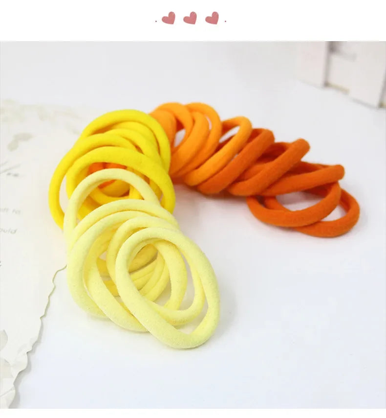 50pcs Elastic Hair Bands Girls Hair Accessories Colorful Women Nylon Headband Kids Ponytail Holder Scrunchie Ornaments Gift