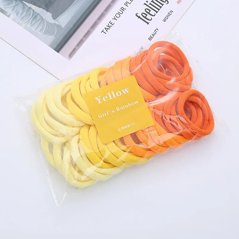 50pcs Elastic Hair Bands Girls Hair Accessories Colorful Women Nylon Headband Kids Ponytail Holder Scrunchie Ornaments Gift