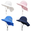 Summer Mesh Shawl Hat for Baby UV Protection Kids Bucket Hats with Windproof Rope Adjustable Light Breathable Beach Accessories