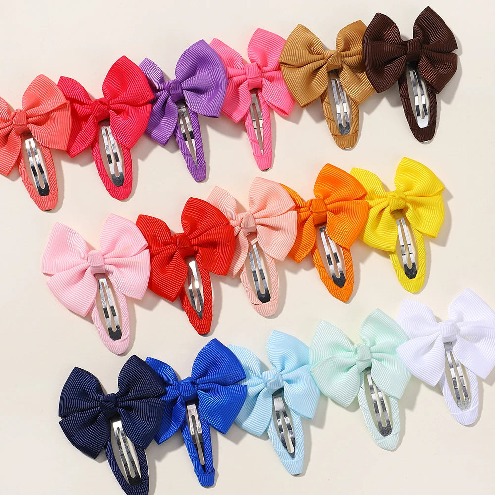 10Pcs/lot Glitter Flower Rabbit Hair Clips For Cute Girls BB Handmade Hairpins Barrettes Headwear Fashion Kids Hair Accessories