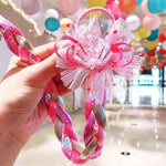 Load image into Gallery viewer, Girls Hair Bow Kids Rainbow Hair Tie Princess Accessories Toddler Snowflake Elastics Baby Accessories No Damage Braid
