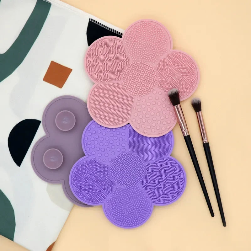 Silicone Washing plum blossom wash pad Makeup Brushes Washing Beauty Tools Scrub Board Makeup Tools Suction Cosmetic Foundation