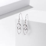 Load image into Gallery viewer, Fanqieliu 925 Silver Needle Fashion Jewelry Double Hollow Leaf Drop Earrings For Women New FQL23506
