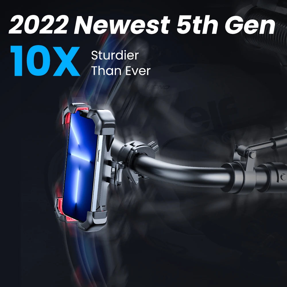 Joyroom Universal Bike Phone Holder 360° View Bicycle Phone Holder for 4.7-7 inch Mobile Phone Stand Shockproof Bracket GPS Clip