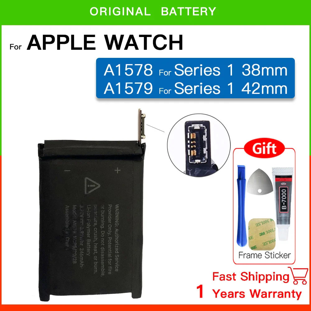 100% New Original Replace Battery For Apple Watch Series 1 2 3 Bateria IWatch S1 S2 S3 GPS LTE 38mm 42 mm Batteries +Free Tools