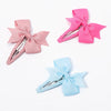 2Pcs/Lot Solid Color Bows Hair Clip For Kids Girls Ribbon Bowknot BB Clip Cute Baby Barrettes Hairpins Headwear Hair Accessories