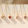 Delicate Enamel Heart Pendants Necklaces for Women Gold Color Black Red Love Drop Necklaces Fashion Jewelry Valentine's Gifts