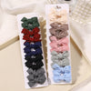 10Pcs/Set Girls Solid Hairpins Hair Bows Clips Gift Nylon Safe Hair Clip Barrettes for Infants Toddlers Kids Hair Accessories