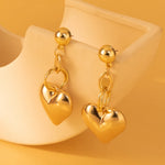 Load image into Gallery viewer, Gold Texture Love Pendant Earrings For Women Personalized Ladies Street Style Earrings Jewelry Wholesale Direct Sales
