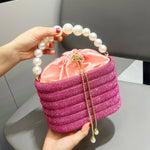 Load image into Gallery viewer, Handle Rhinestones Evening clutch Bag Purses and handbag luxury Designer shoulder bag Shiny Crystal Clutch purse bucket bag
