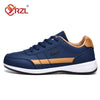 YRZL Men Shoes Spring Autumn Waterproof Walking Sneakers Leisure Male Leather Sports Shoes Non-Slip Footwear Tennis for Men