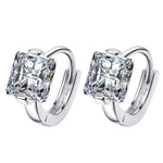 Load image into Gallery viewer, Fanqieliu Fashion Jewelry Luxury 925 Sterling Silver Square Crystal Hoop Earrings For Women New FQL20512
