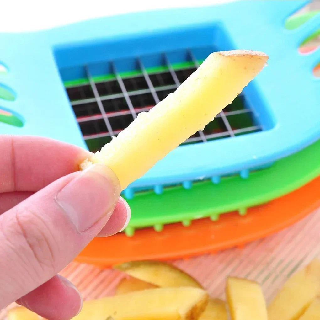 2024 New Cooking  Potato Cutter Gadgets Potato Chip Stainless Steel Vegetable French Fry Chopper Chips Making Tool Kitchen