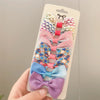 8PCS/Set Print Grosgrain Ribbon Hair Bows Clips Small Bows For Children Girls Headwear DIY Kids Hair Accessories Best Gifts