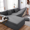 Solid Sofa Cover for Living Room Elastic 1/2/3/4 Seater Sofa Cover L Shaped Corner Sofa Cover Elastic Cover for Sofa