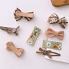 4/8pcs Korean Coffee Color Hair Pin Bow Knit Fabric Princess Hair Clips for Children Baby Girls Headwear Kids Hair Accessories