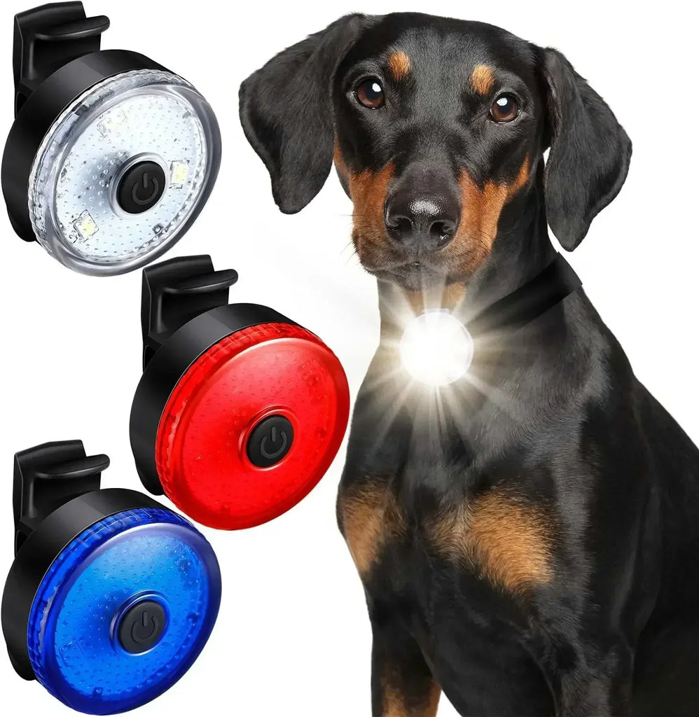 LED Light Dog Collar Night Walking Pet Cat Glowing Pendant Safety Luminous Collar Puppy USB Rechargeable 3 Modes Flashlight