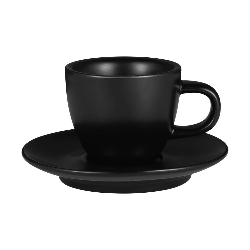MHW-3BOMBER 80ml Ceramic Espresso Cup with Saucer Set  Latte Art Mugs Coffee Mug Professional Home Barista Tool Accessories
