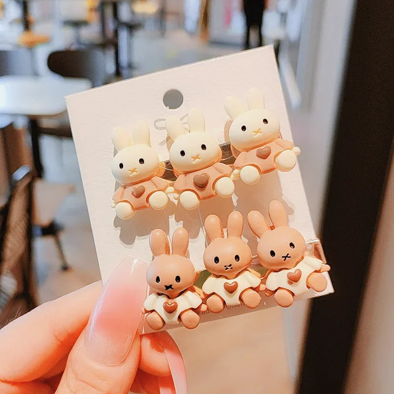 2pcs/set Korean Style Cartoon Coffee Color Hair Clips Cute Bear for Baby Children Barrettes Headwear Girls Kids Hair Accessories