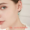 925 Silver Natural Myanmar Emerald Jade Circular 10mm Beads Earrings Original DIY By Hand Accessories Women Luck Gifts Jewelry