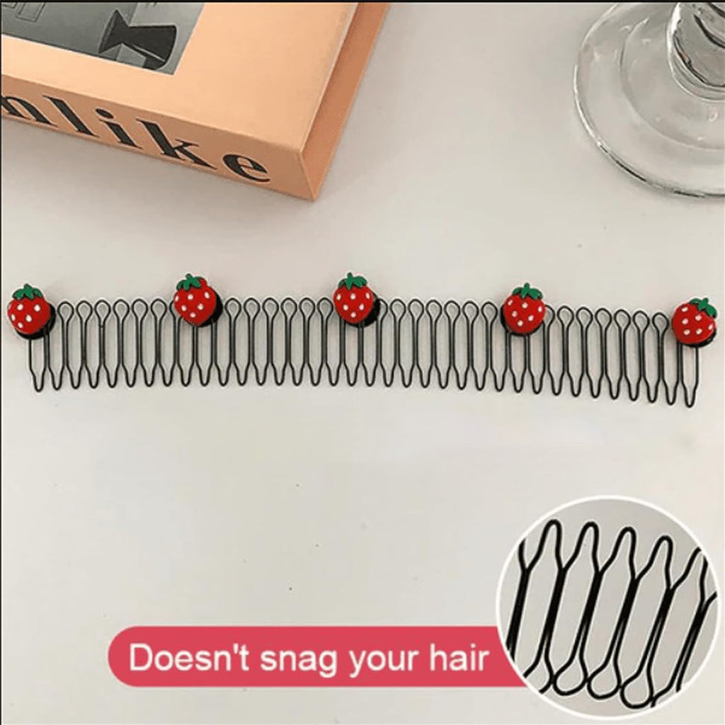 Women Invisible Broken Hair Hairpin Kids Tiara Tools Roll Curve Needle Bangs Fixed Insert Comb Cartoon Hair Styling Accessories