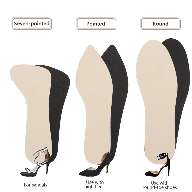 Women Sandal Insoles Antislip Soft Bottom Breathable Deodorzation High Heel Insoles High-heeled Shoes Sole Stickers Pad 1Pair