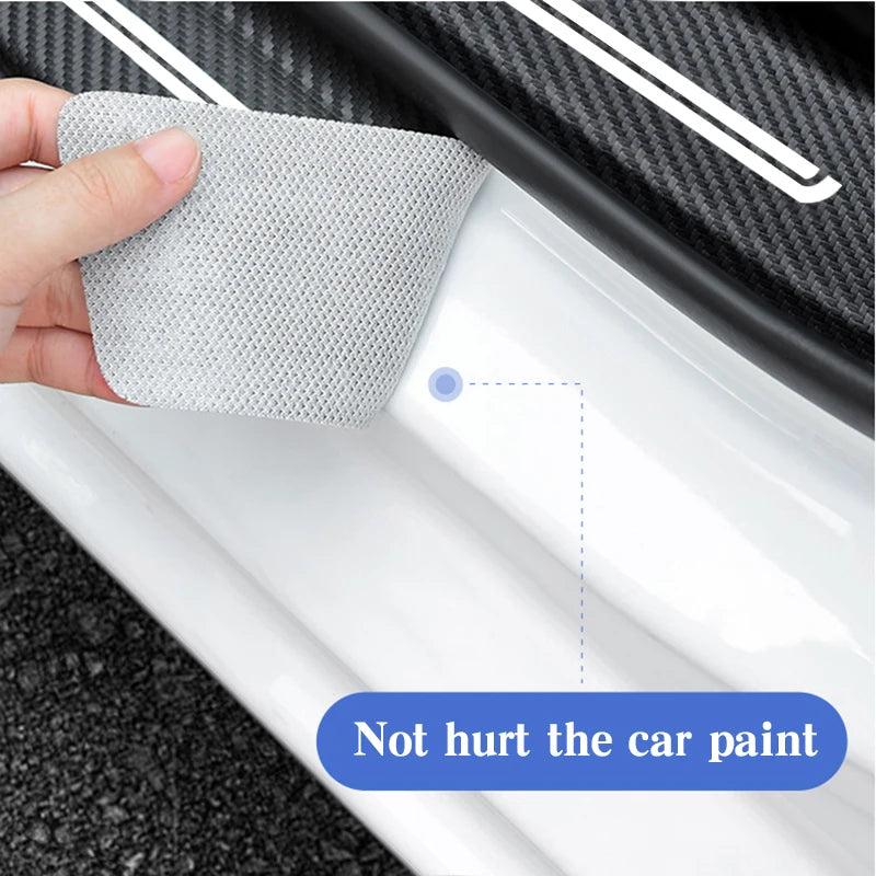 For Volkswagen TDI TSI GOLF POLO Touareg Tiguan passat Jetta Carbon Fiber Car Doorsill Sticker Protective Film Accessories Trunk