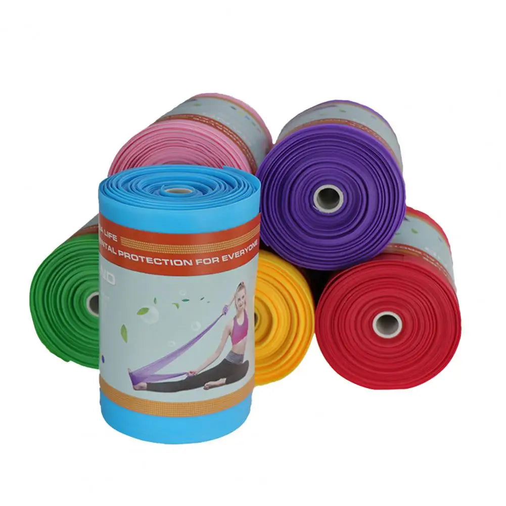 Unbreakable 1 Roll Safe Yoga Elastic Band Stretch Band TPE Fitness Elastic Strap Strong Toughness   Exercise Use