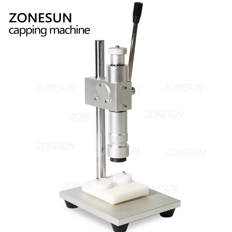 ZONESUN Manual Crimping Machine Perfume Crimper Capper Metal Collar Cap