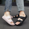 New Sandals Mute Shoes Slope Thick Platform Comfortable Buckle Fashion Women Shoes Beach Travel Slides Shoes Female 2023