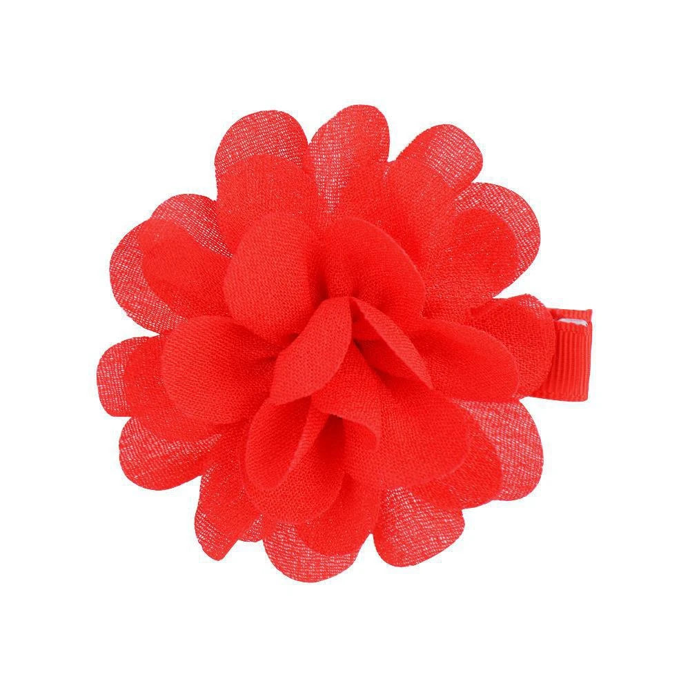 20pcs/lot 2" Chiffon Flower Newborn Infant Kids Hair Clips Children Girls Hairpins In Pairs Headwear Accessories Gift Sets