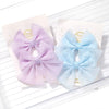 2pcs/set Lovely Bow Hairpins Solid Color Gauze Bows Clip for Kids Sweet Soft Hair Clips Pink Princess Girls Hair Accessories