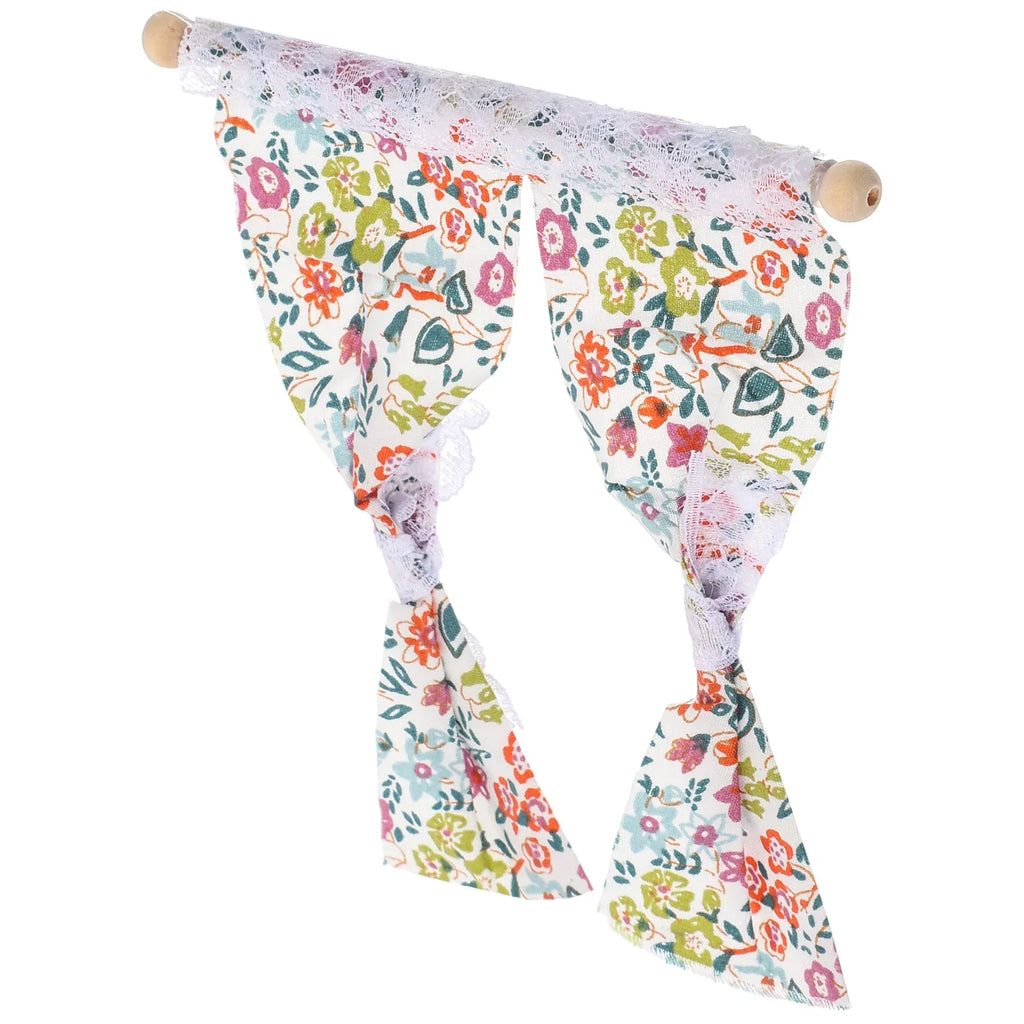 House Accessories for Home Curtain Small Window Dollhouse Curtains Door Cloth