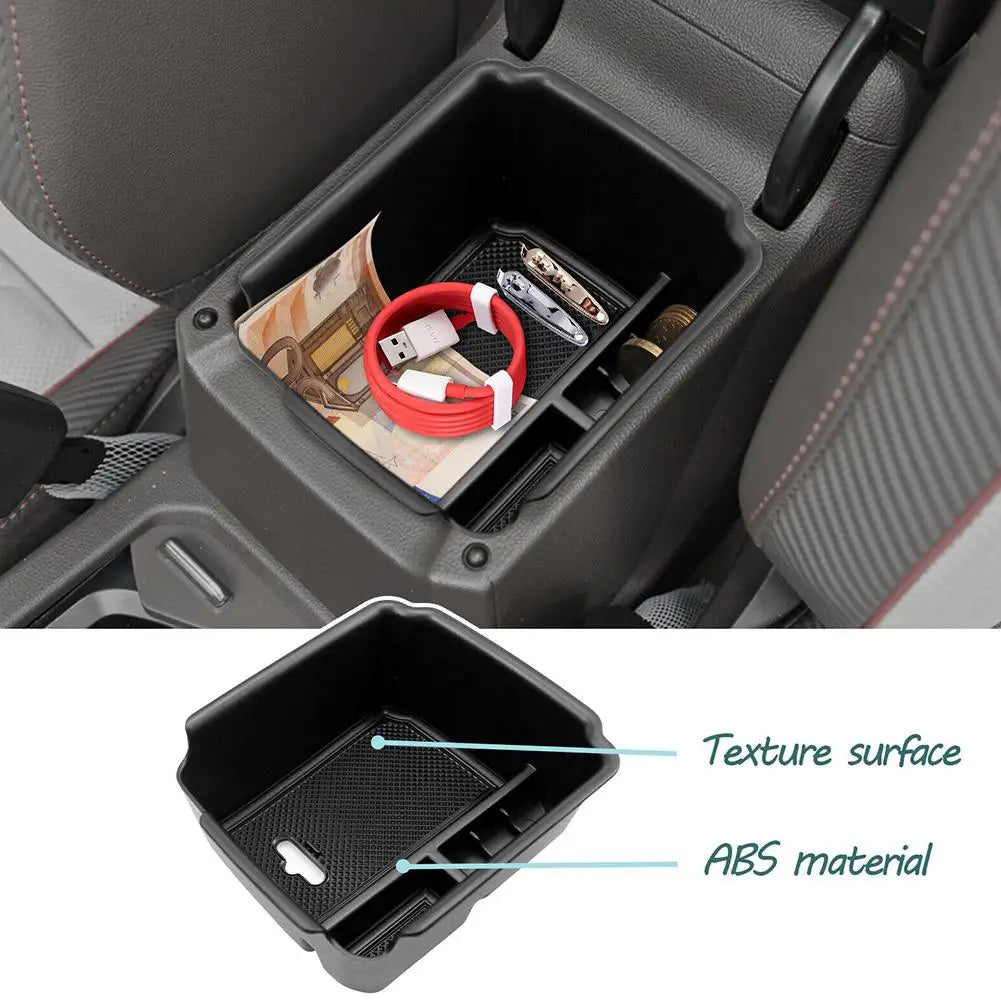 Car Armrest Center Storage Box Center Console Tray Organizer Case For Volkswagen VW Tiguan 2018- 2019 2020 2021 2023 Accessories