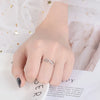 2024 New Design  Silver Plated Zircon Cross Finger Ring For Women Girls Birthday Jewlery Gifts e007