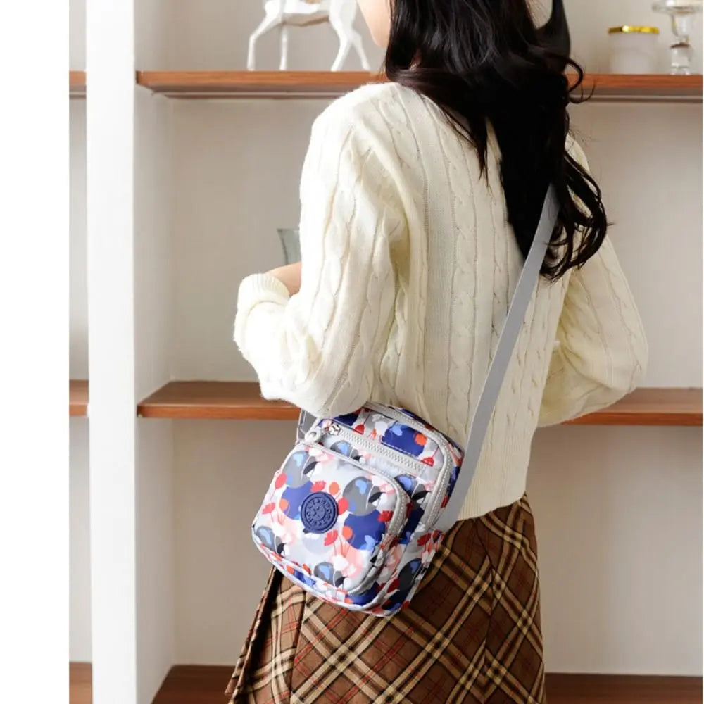 Fashion Oxford Cloth Crossbody Bag For Women Zipper Mobile Phone Shoulder Bag Lady Female Multifunction Handbag