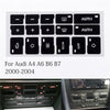 1 Pc for Audi A4 B6 B7 2000-2004 16 Keys Car Air Condition AC Climate Control Button Repair Stickers Car Decal Decor Accessory