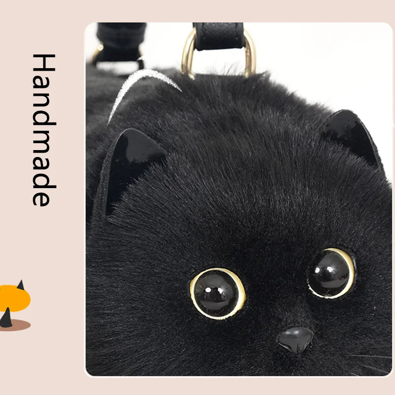 Luxury Mini Cute Black Cat Bag High Quality Female Bag  Women's Leather Handbags Fashion Women's Bag 2023 Crossbody Shoulder Bag