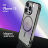 Aluminum alloy Frame Magnetic Phone Case For iPhone 15 ProMax 15Pro 15 For Megsafe Wireless Charge Transparent Metal Lens Cover