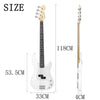 White HK-LADE Electric Bass Set Rosewood Electric Bass Guitar Set with Amplifier Bag Strap Picks 3M connection line Accessories