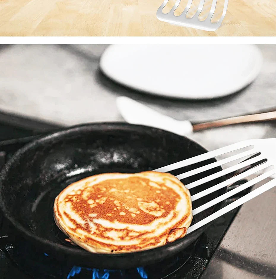 Kitchen Frying Spatula Non-slip Stainless Steel Slotted Turner & Fish Spatula Leaky Shovel Fish Slice Kitchen accessories