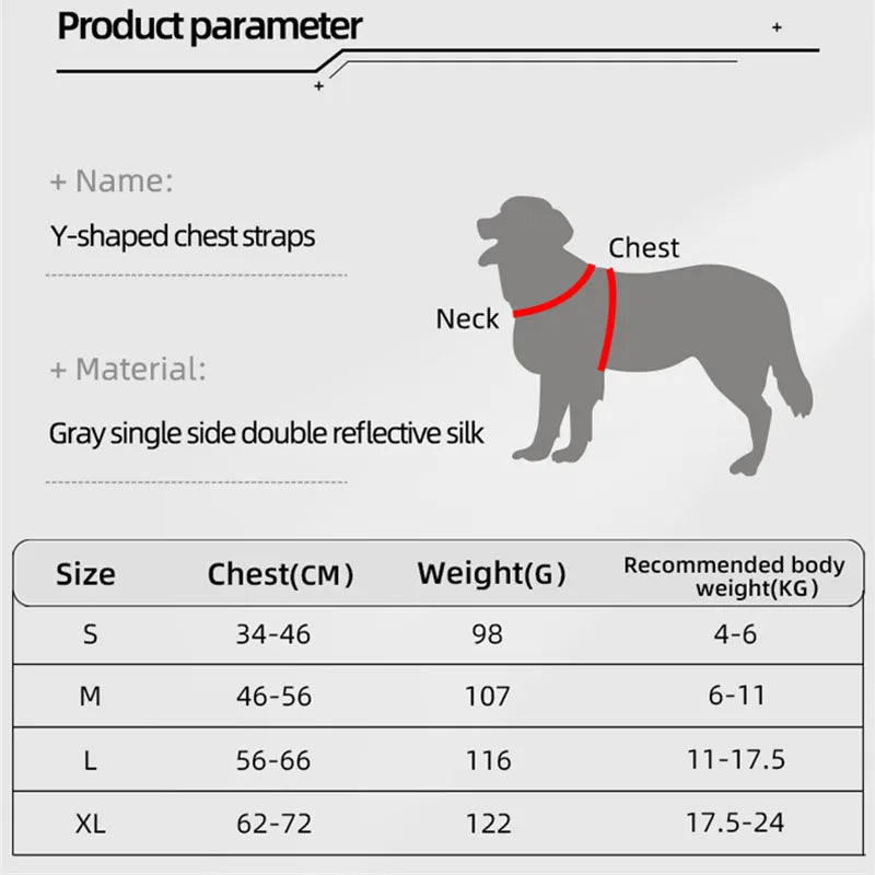 Y Dog Harness for Small Medium Dogs Adjustable Pet Seat Belts Reflective Puppy Chest Strap Chihuahua Outdoor Walking Accessories