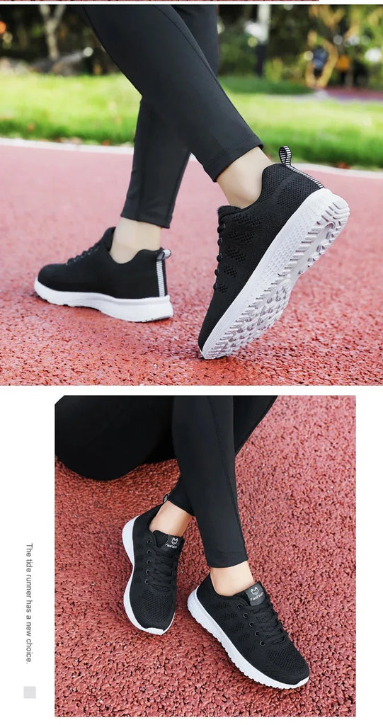 Women Casual Shoes Fashion Breathable Walking Mesh Flat Shoes Sneakers Women 2024 Gym Vulcanized Shoes White Female Footwear