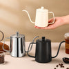 Stainless Hand Drip Coffee Hot Water Pot with Lid Gooseneck Kettle Hanging Ear Coffee Non-stick Home Kitchen Cafe Accessories