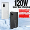 120W 50000 mAh Power Bank Super Fast Charging 100% Sufficient Capacity Portable Battery Charger for iPhone Xiaomi Huawei Samsung