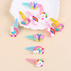 10PCS Cute Unicorn hairpins For Baby Girls Sweet Butterfly Hair Clips mermaid rainbow Hair Clips Barrettes Kids Hair Accessories